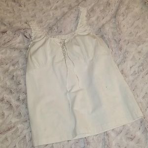 White laced top.